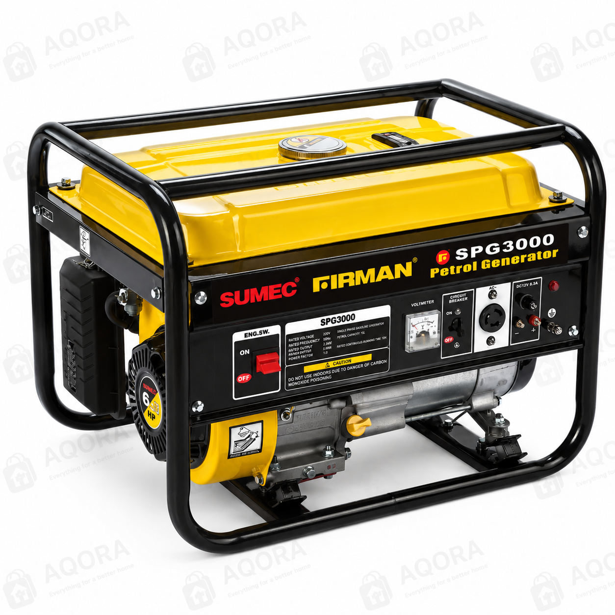 Firman SPG3000 3KVA Petrol Generator – 2.5kW Rated Power, AVR & 15L Tank